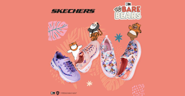 The three shoe options from the Skechers and "We Bare Bears" collection for Lunar New Year