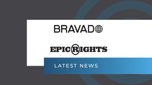 Bravado x Epic Rights logos. 