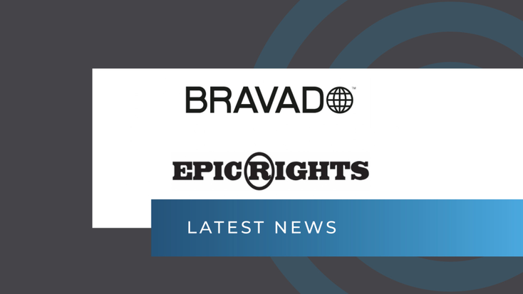 Bravado x Epic Rights logos. Bravado x Epic Rights logos.