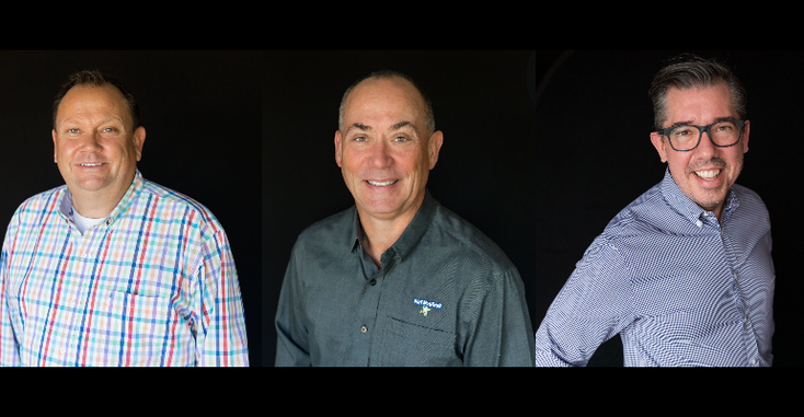 Gary Aigner, Rich Rooney and Scott Flynn, who are all part of PlayMonster c-suite Gary Aigner, Rich Rooney and Scott Flynn, who are all part of PlayMonster c-suite