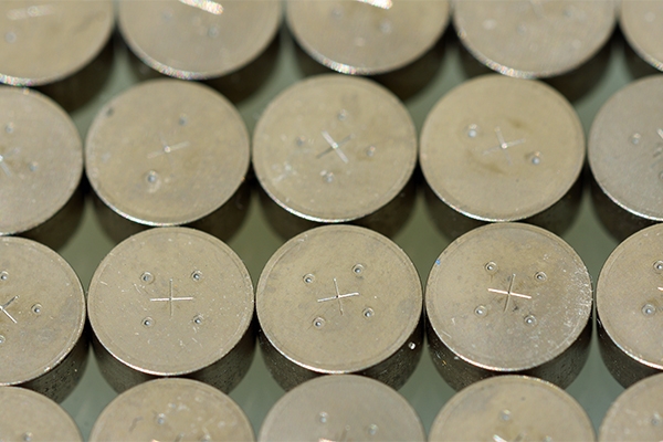 A close up of hearing aid batteries