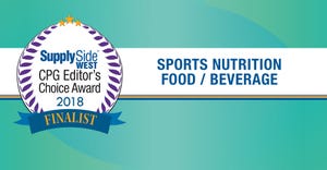 Sports Food/Beverage finalists for 2018 SupplySide CPG Editor’s Choice Award – image gallery