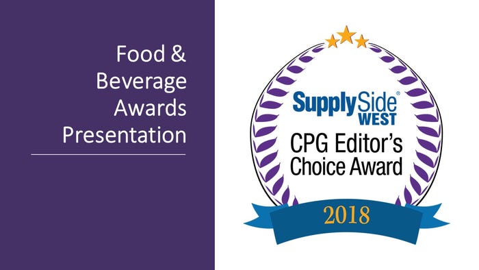 2018 SupplySide Editor's Choice Award food and beverage winners - image gallery