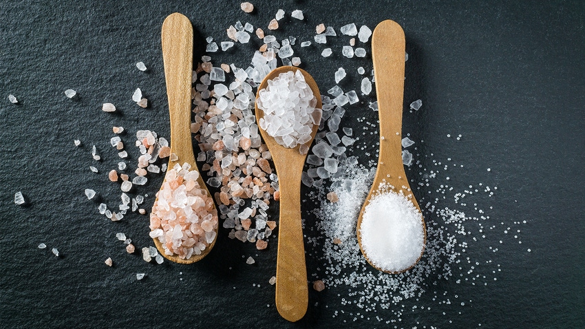 pink Himalayan salt, sea salt, table salt