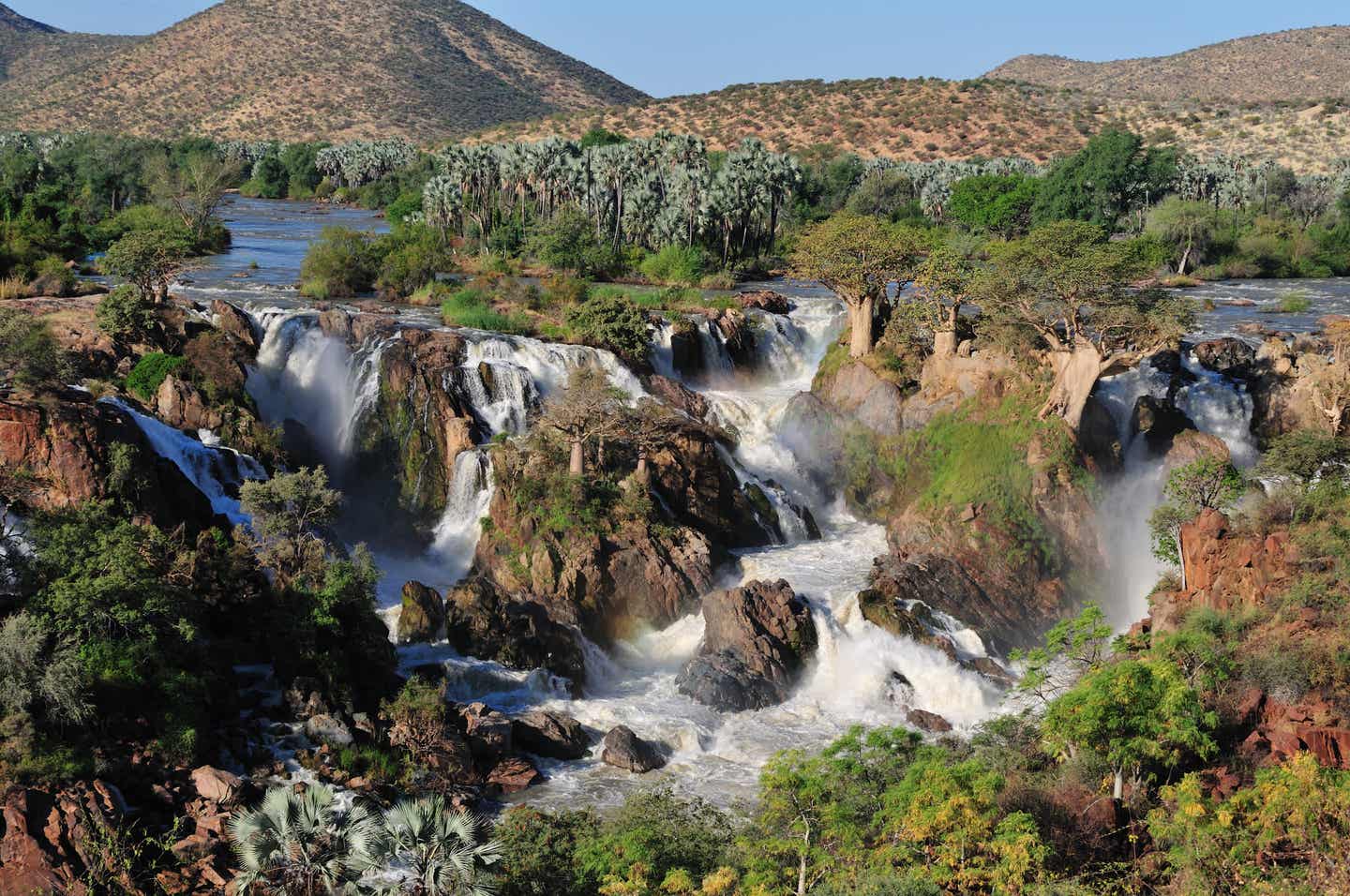Namibias Sehenswürdigkeiten: der Epupa Wasserfall