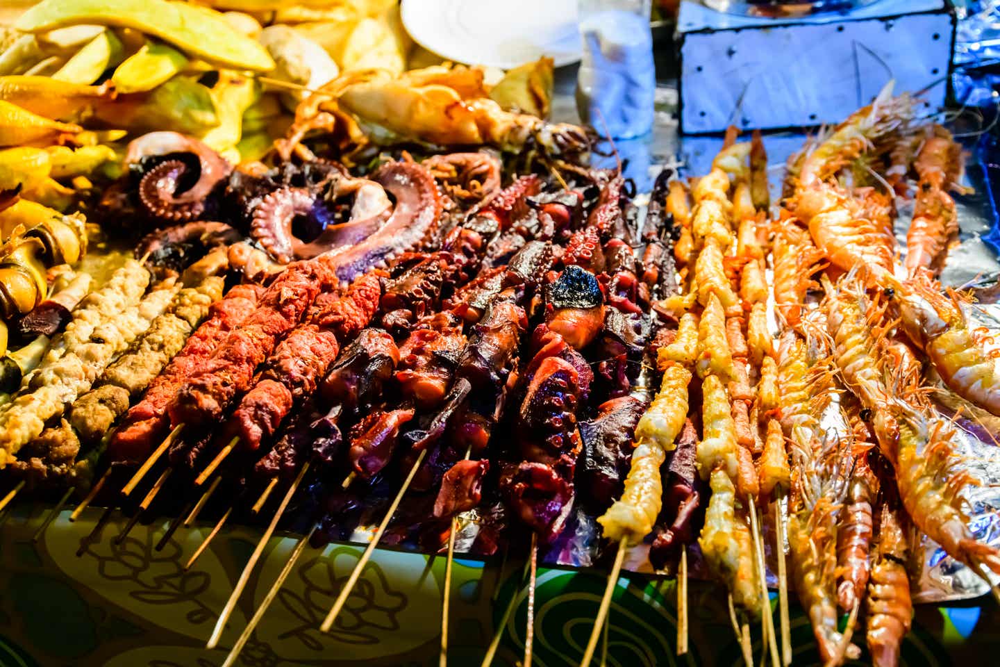 Sansibar Essen: Meeresfrüchte zum Verkauf angeboten in Stone Town