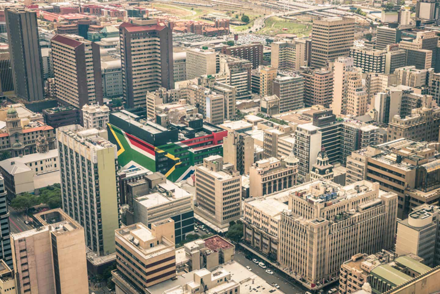 Südafrika Sehenswürdigkeiten. Hochhäuser in Johannesburg