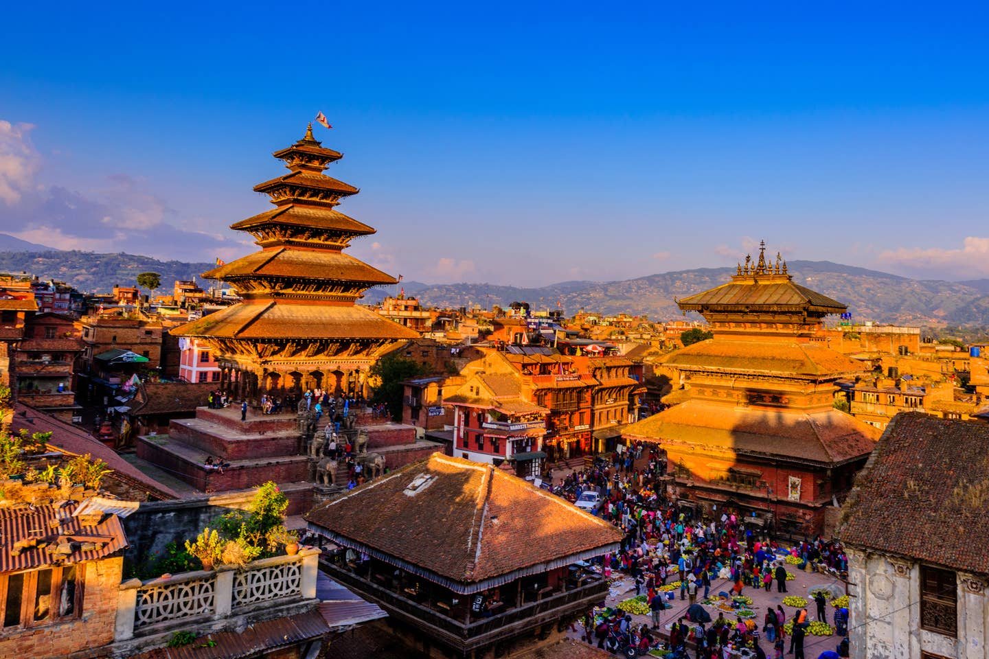 Rundreisen Nepal: Blick über Nepals Hauptstadt Kathmandu