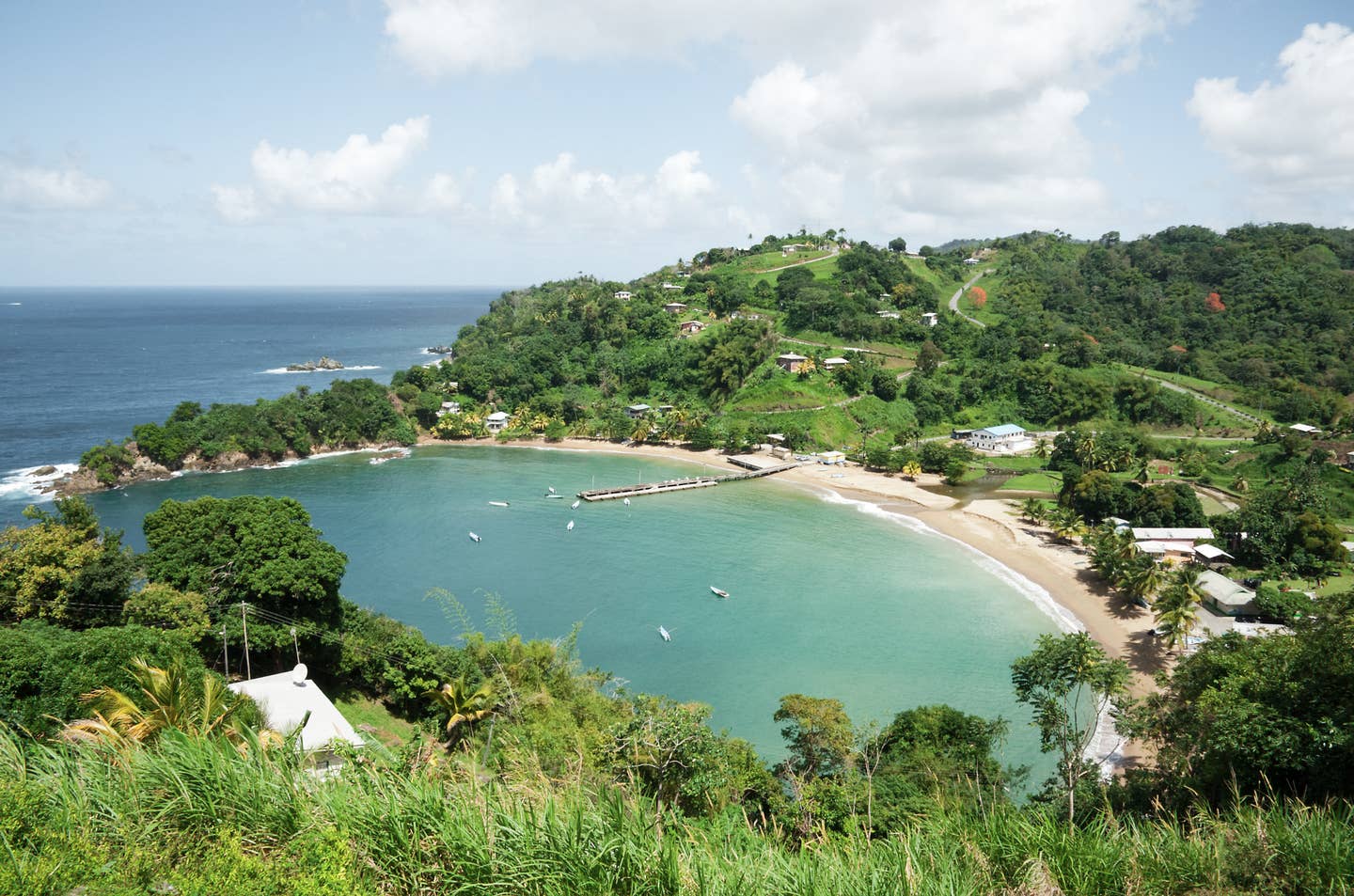 Luftaufnahme Bucht in Trinidad und Tobago