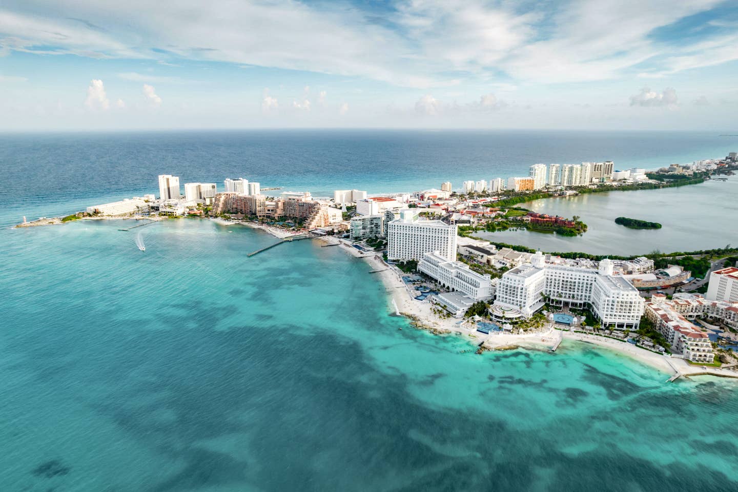 Cancun aus der Vogelperspektive