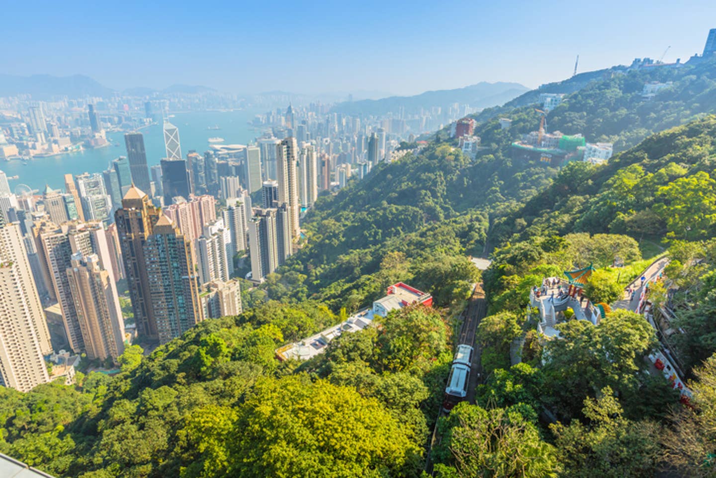 Rundreisen Hongkong: Blick über die Stadt vom Victoria Peak aus
