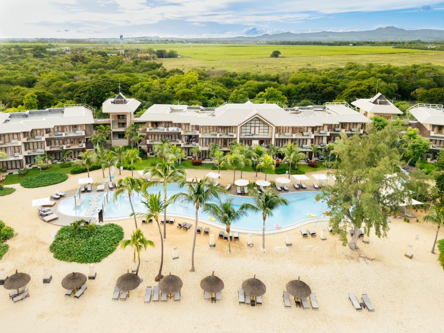 Luftbild des Hotels Le Meridien Ile Maurice