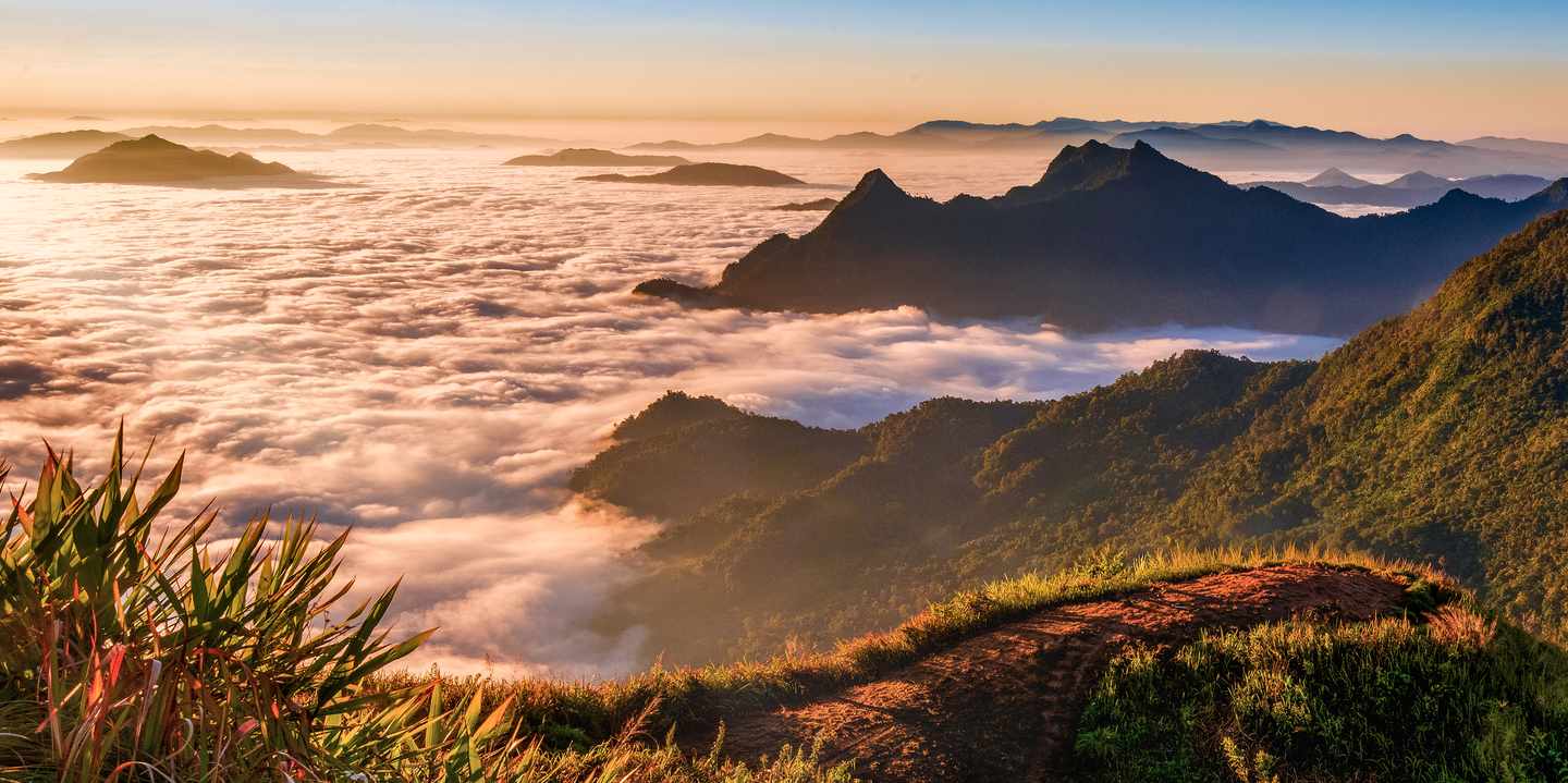 Thailand Natur Berge, Blick in die Ferne