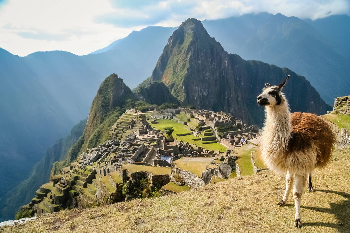 Rundreisen Mittel- und Südamerika: die antike Stätte Machu Picchu in den Bergen Perus Rundreisen Mittel- und Südamerika: die antike Stätte Machu Picchu in den Bergen Perus