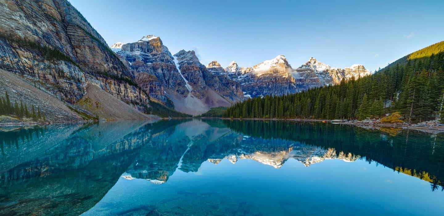 Moraine Lake bei den Rocky Mountains