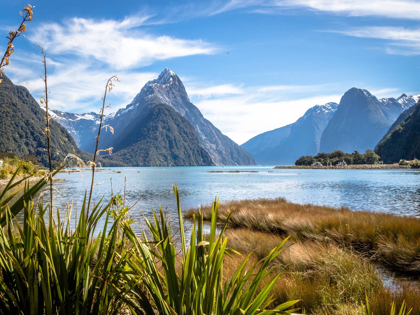 Rundreisen Neuseeland: Berge rund um den Milford Sound in Neuseeland