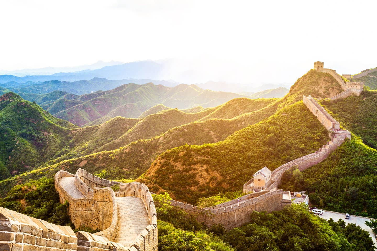 Rundreisen Asien: Luftbild der Chinesischen Mauer Rundreisen Asien: Luftbild der Chinesischen Mauer