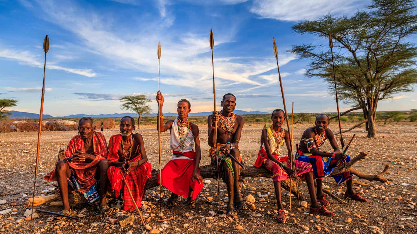 Kenia Sehenswürdigkeiten: Afrikanische Krieger aus Samburu-Stamm
