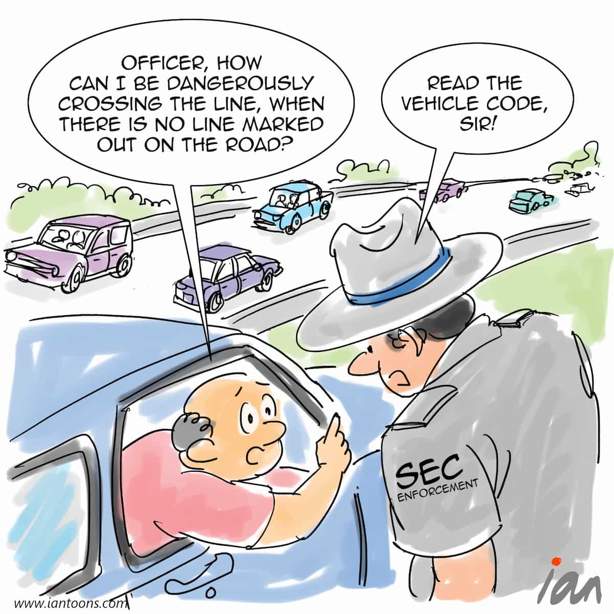 Cartoon: Rules of the road