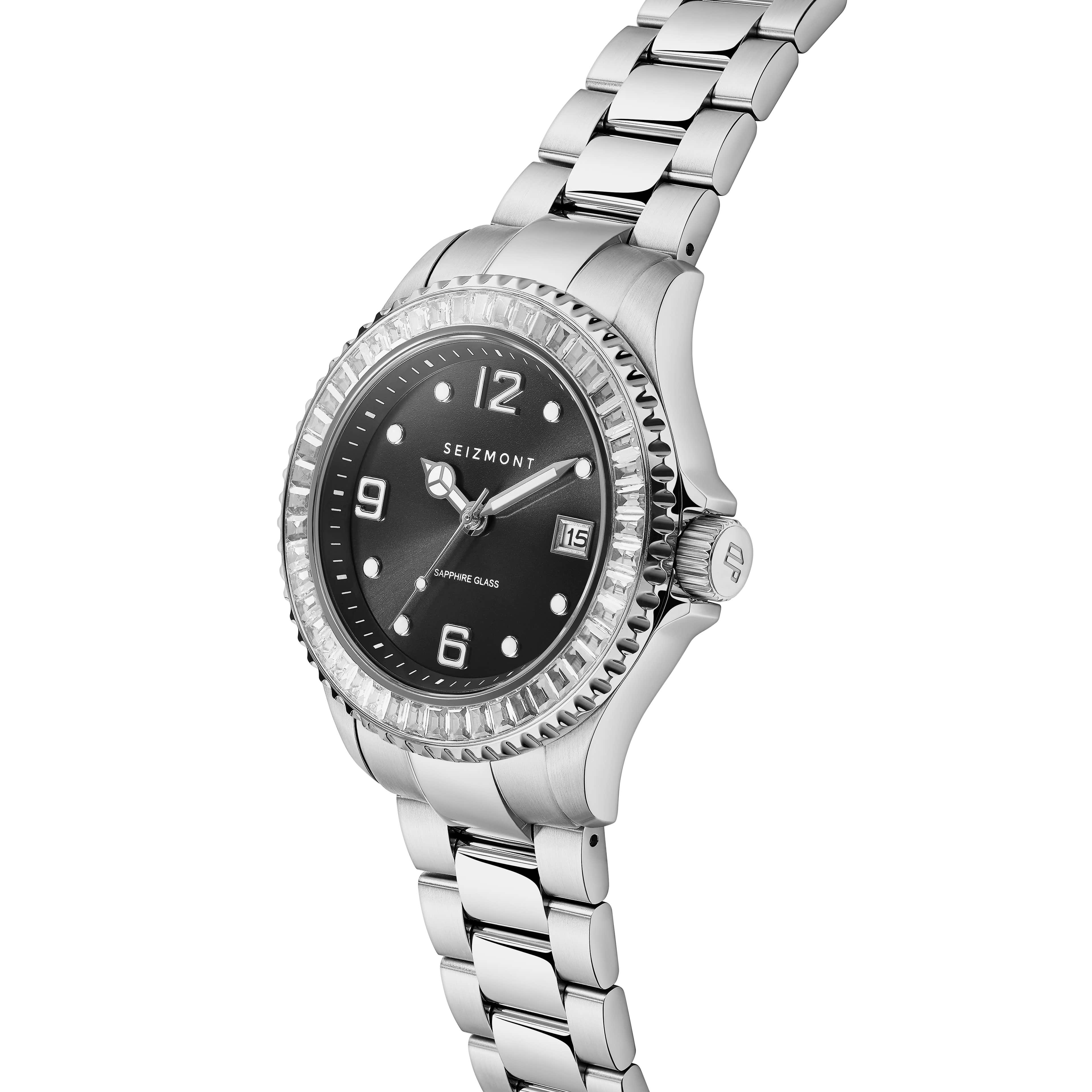 Tide | Clear Jewelled Steel Watch - 2 - hover gallery