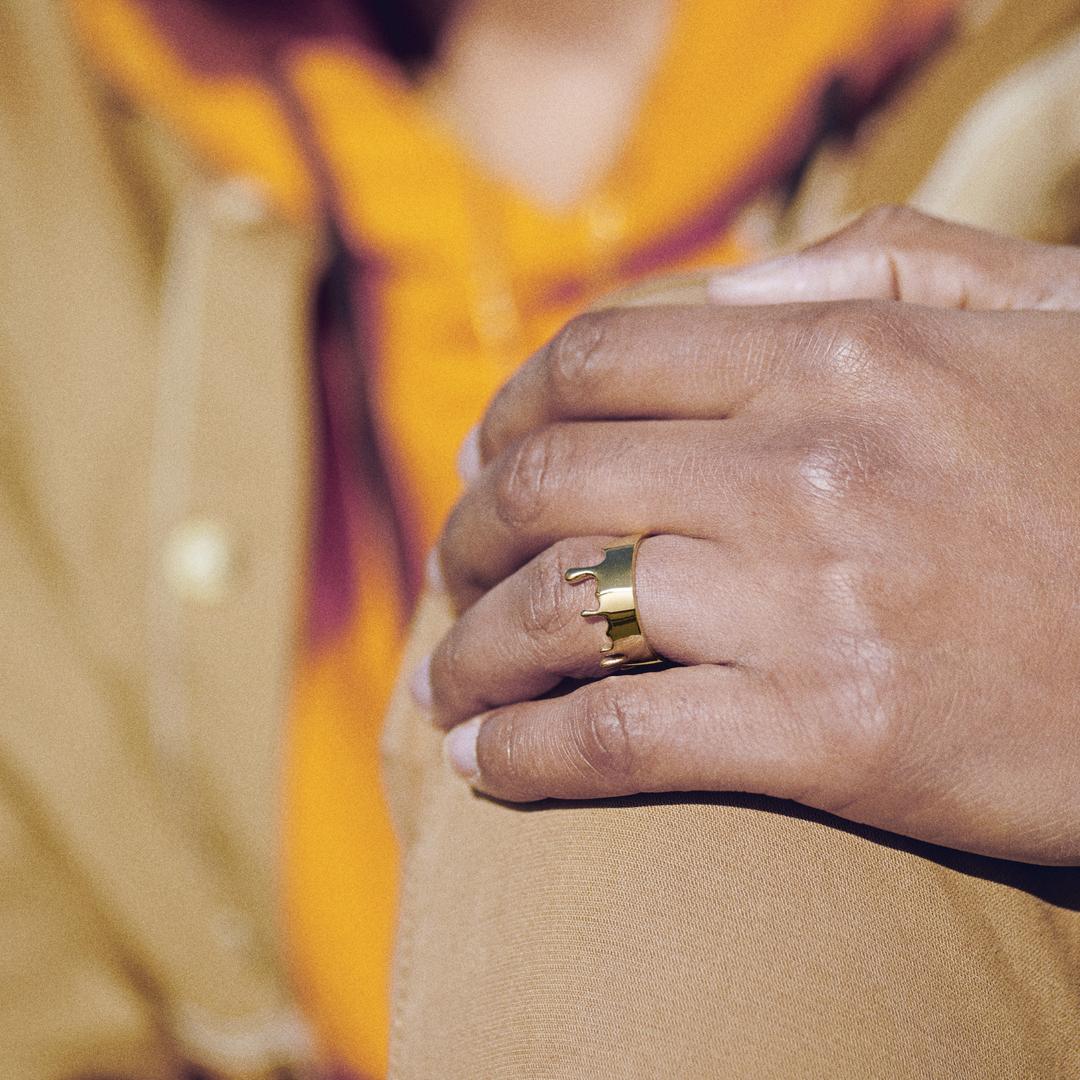 Melting Rings Fahrenheit | 12 mm Gold-Tone Melting Ring | In stock! | Otsu