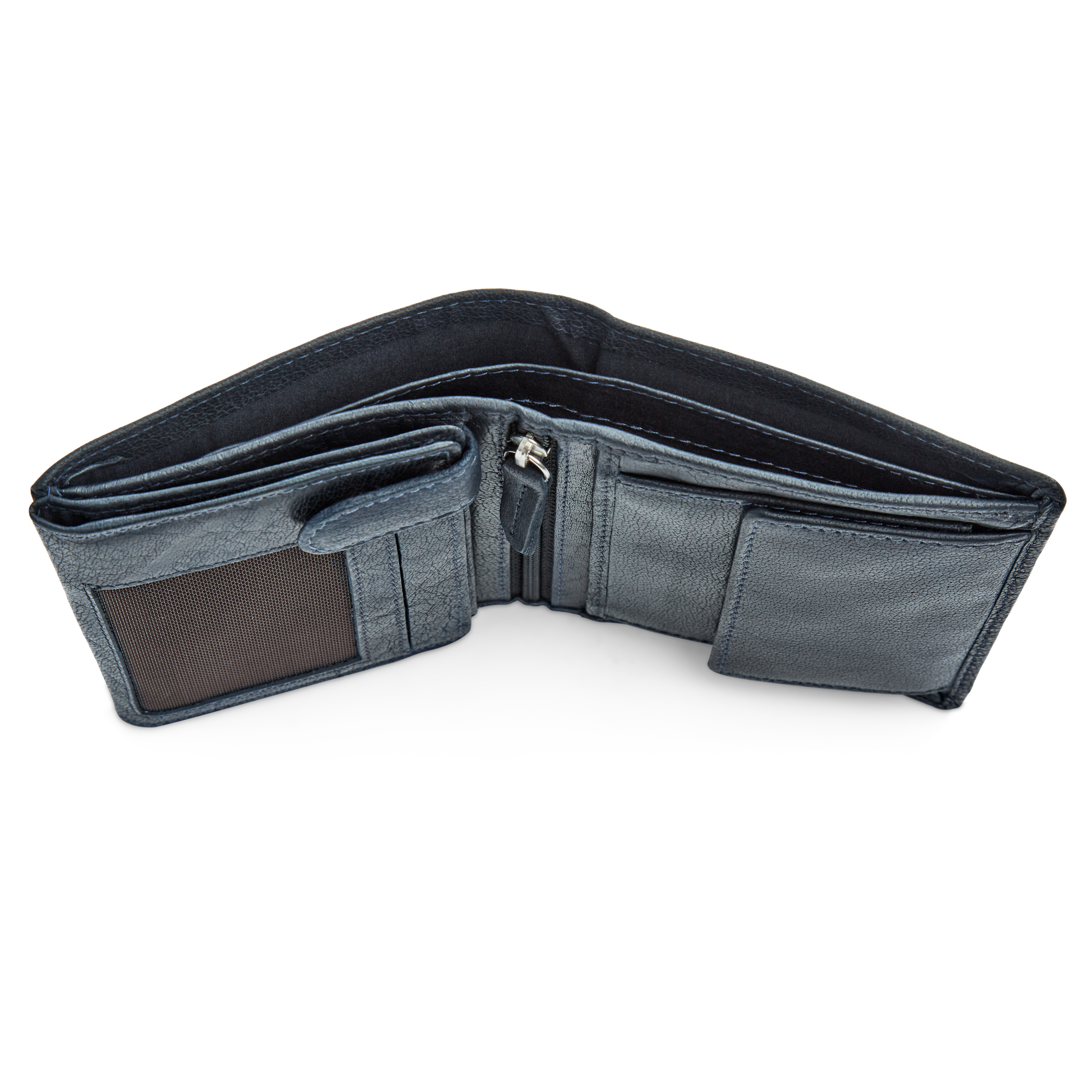 Cartera de cuero vintage azul marino RFID Montreal  - 9