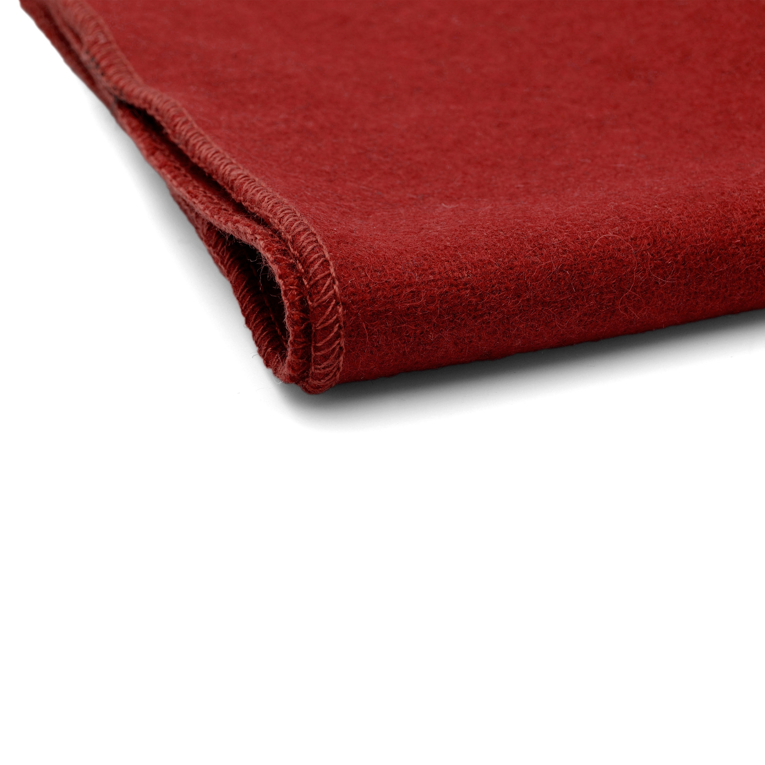 Red Handmade Wool Pocket Square - 3