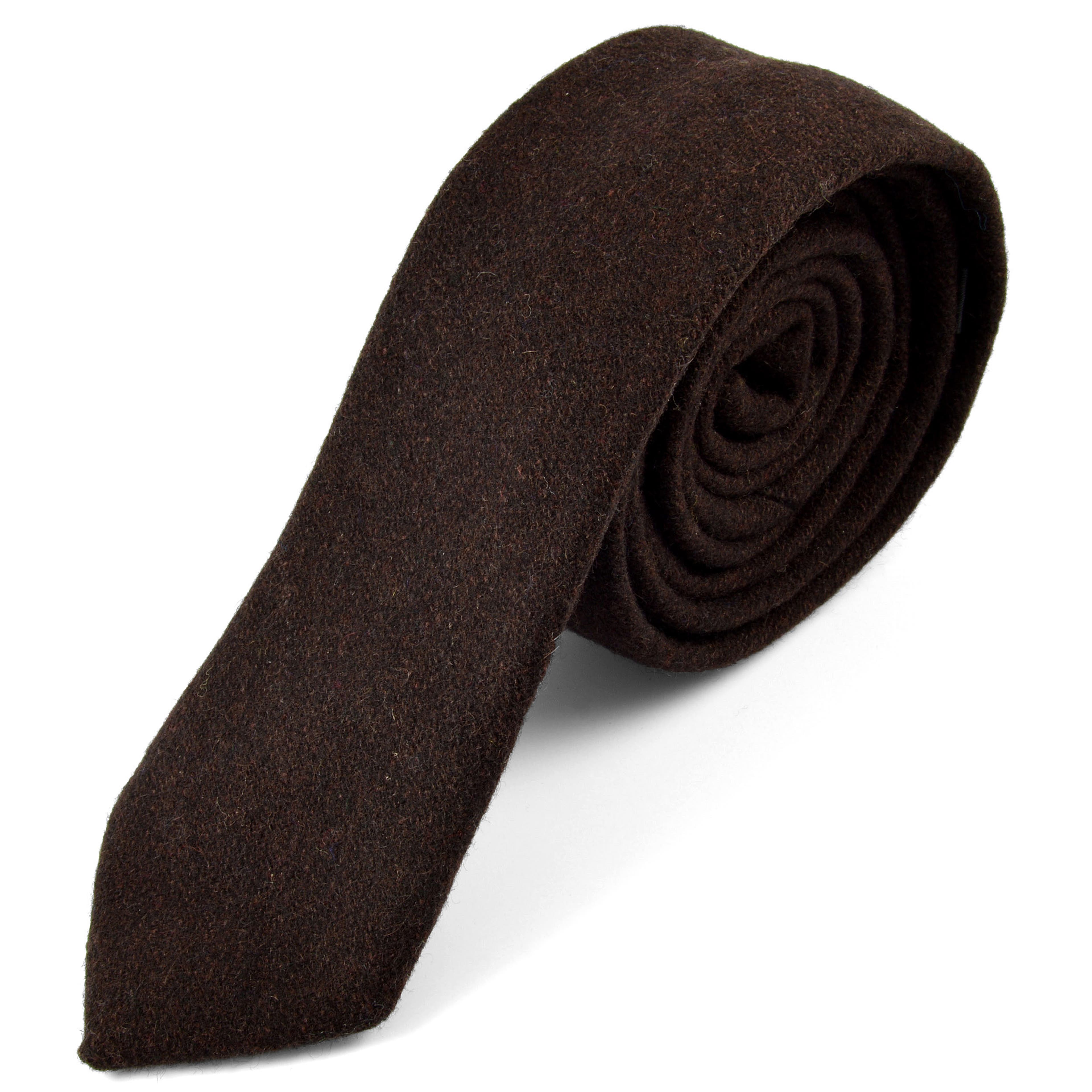 Cravate marron fait main