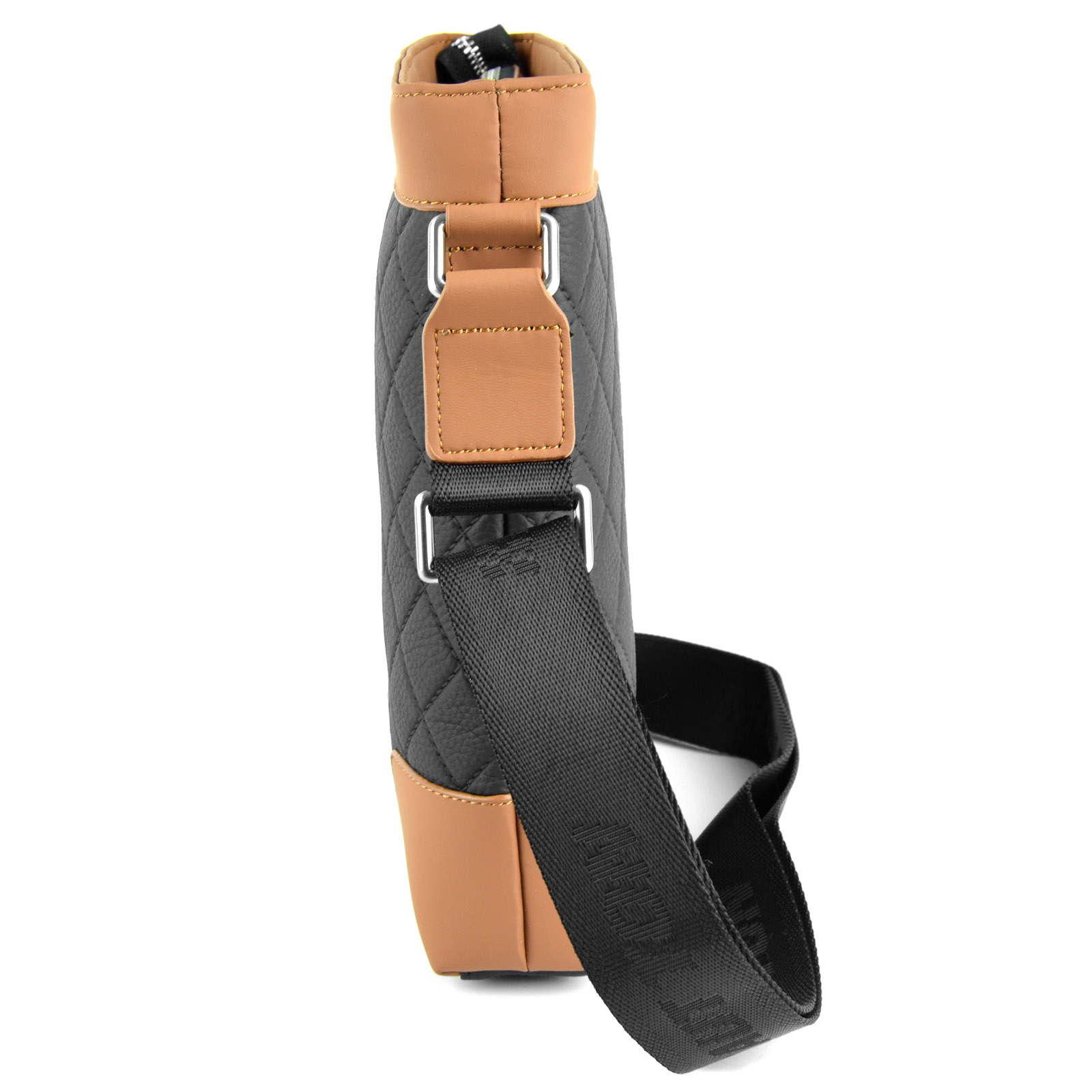 Sort/Brun Rutemønstret Skinnveske - 2