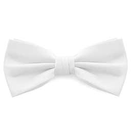 White Basic Pre-Tied Bow Tie