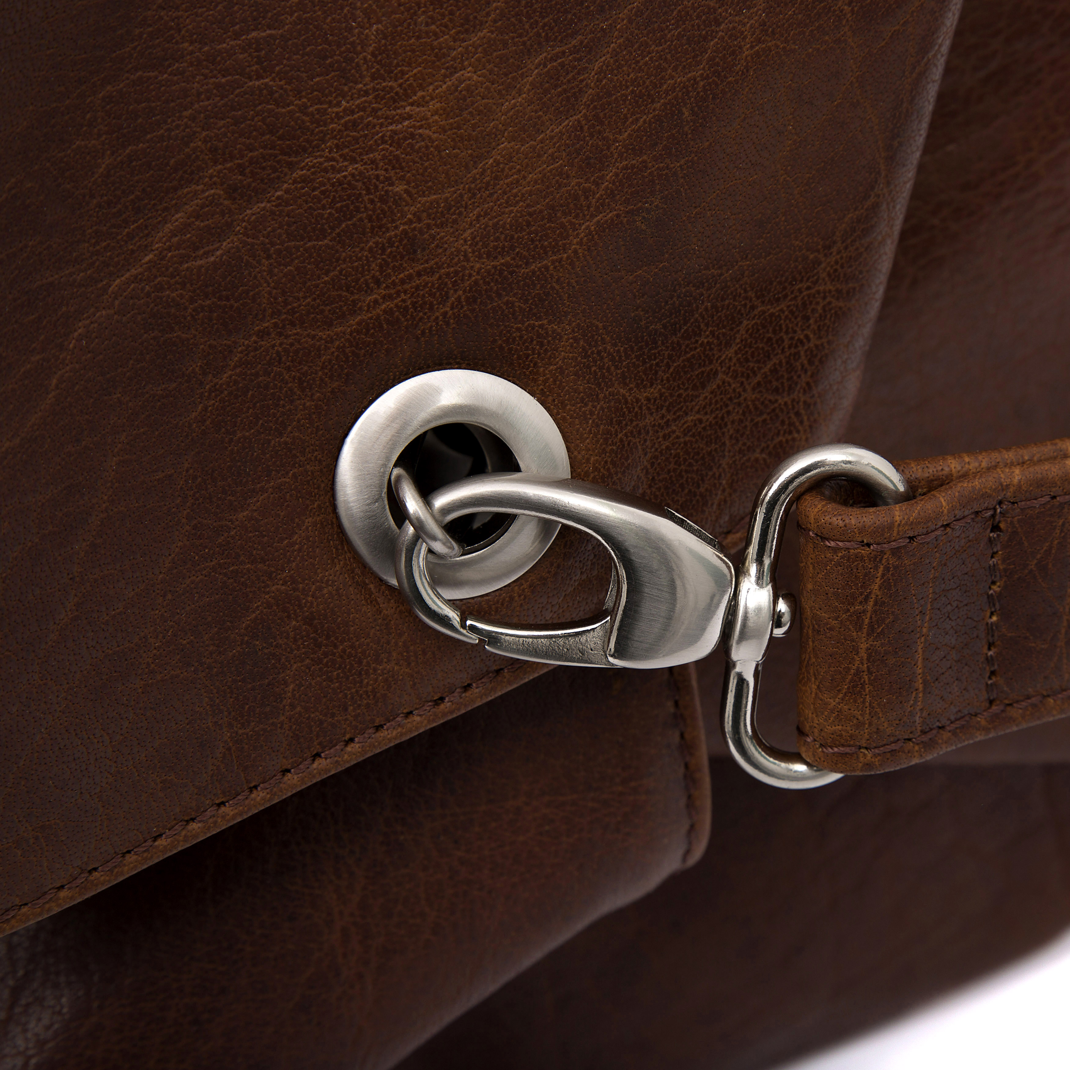 Montreal Classic Leather Tan Duffel Bag - 12