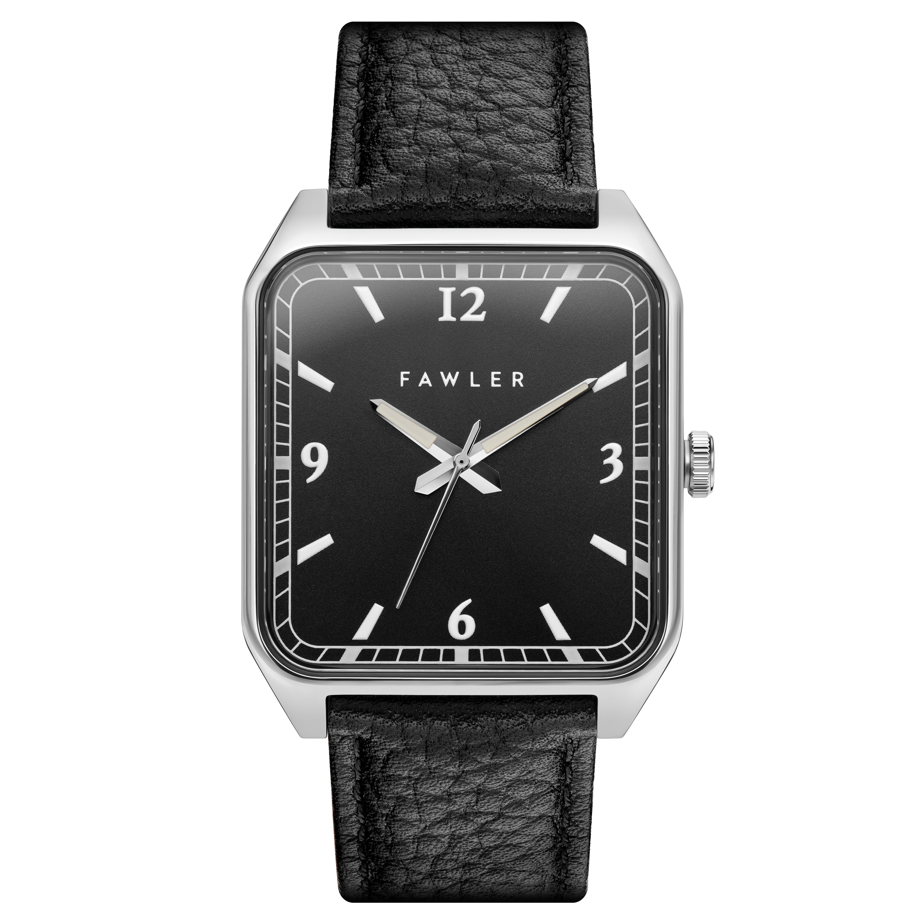 Clyde | Square Silver-Tone and Grey Watch