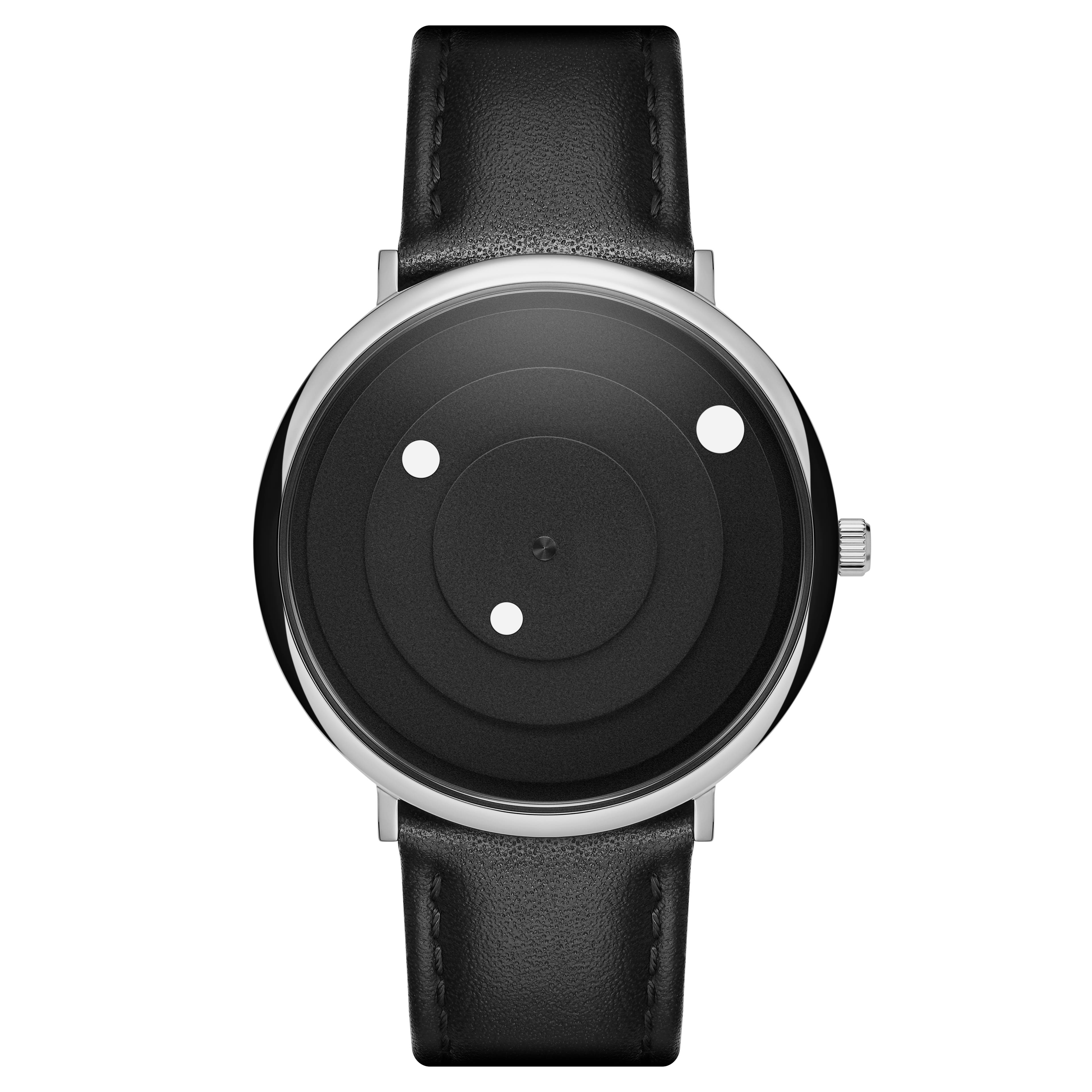Instant | Reloj minimalista en blanco y negro con correas de cuero