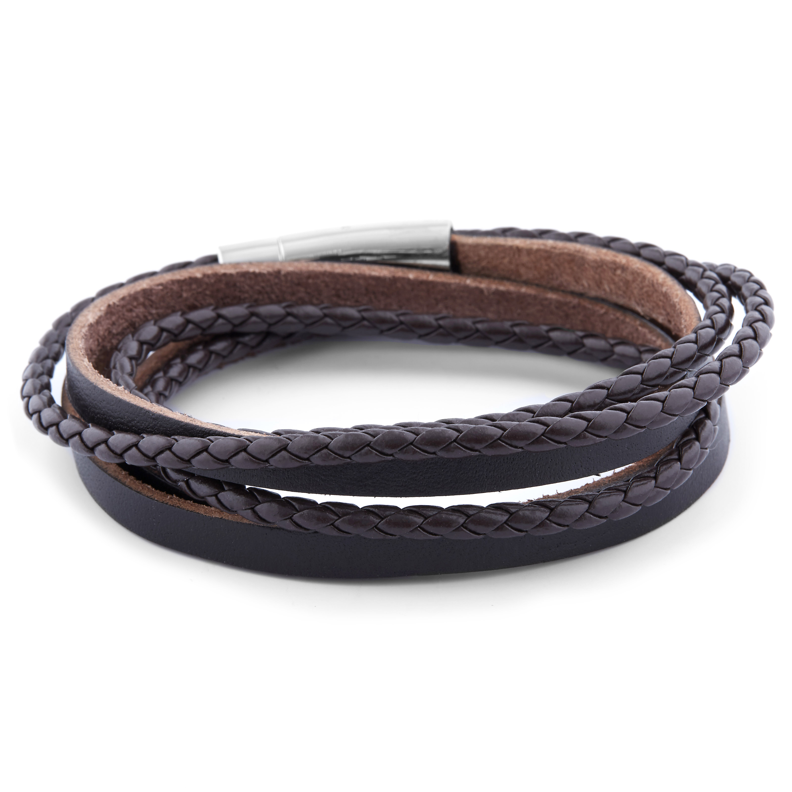 Brown Cord Leather Bracelet - 2