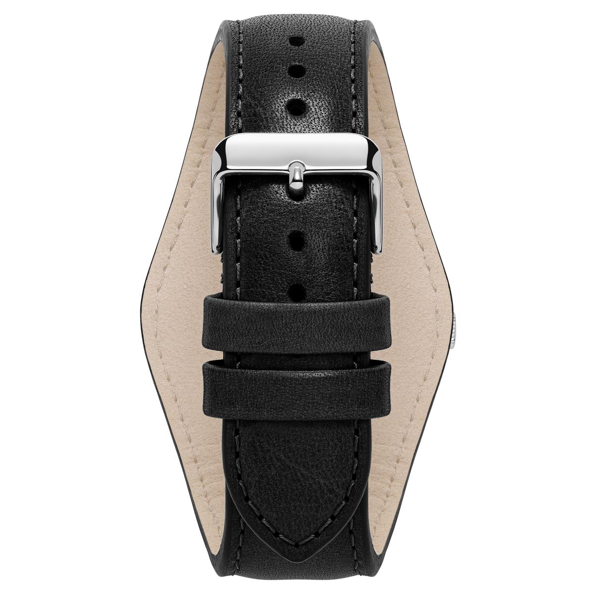 Cinturino In Pelle Nera Da 18 Mm, 19 Mm, 20 Mm E 22 Mm, Adatto Alla Maggior Parte Degli Orologi, Con Chiusura Deployante/fibbia Perni E Attrezzo - Italia - Foto 12