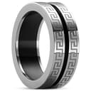 8 mm Schwarzer Rillen-Edelstahlring 8 mm Schwarzer Rillen-Edelstahlring