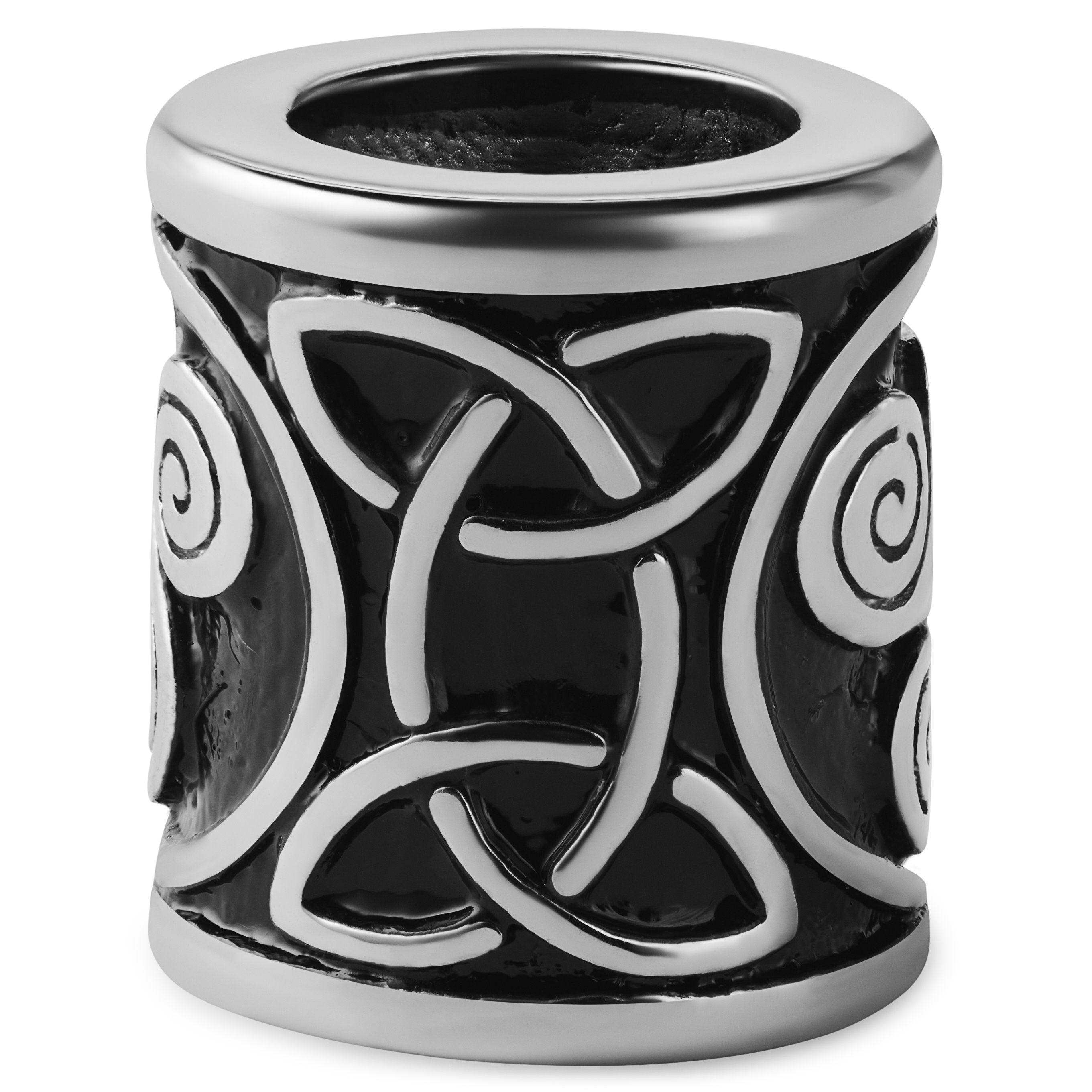 Silverfärgad Skäggring med Keltisk Spiralknut - 3