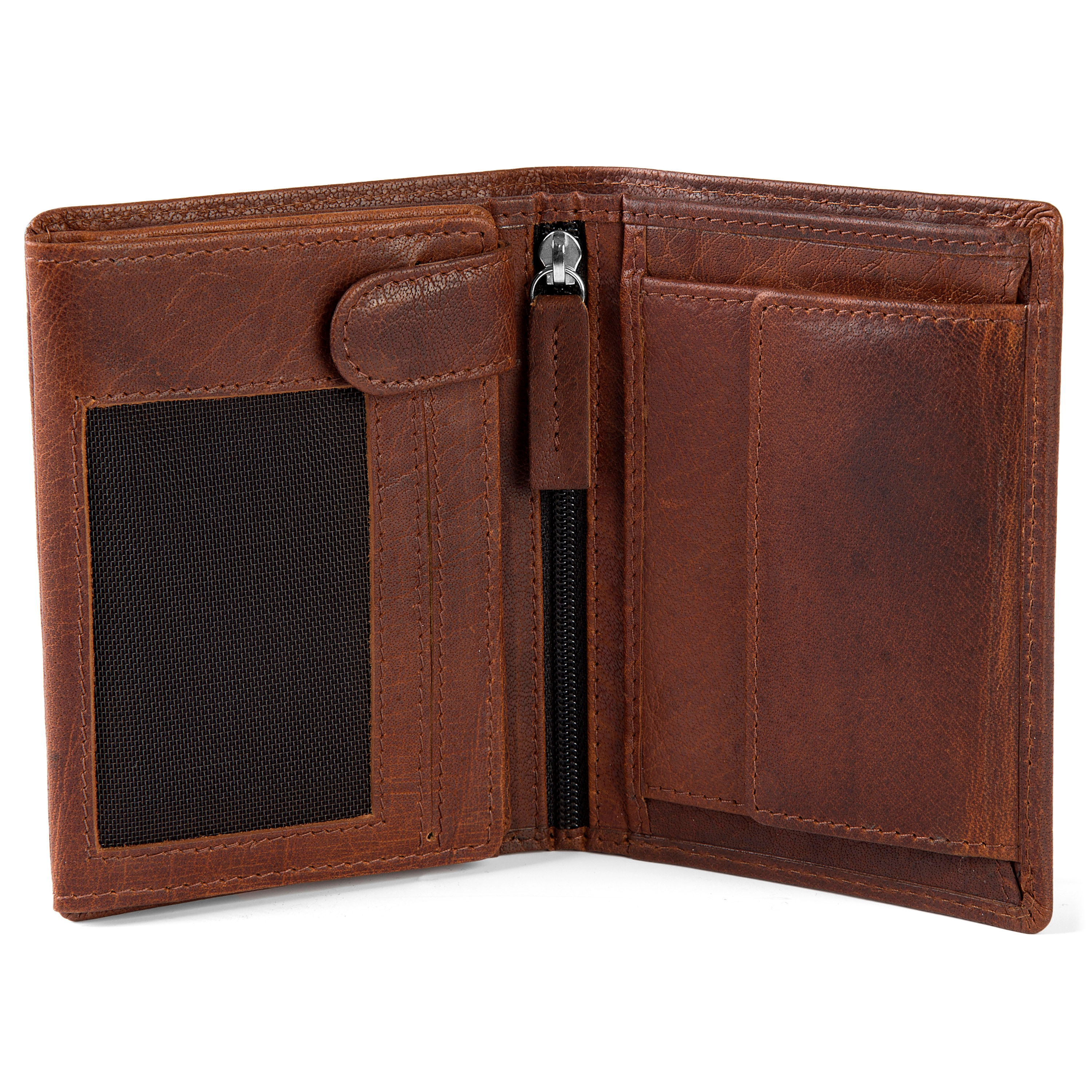 Montreal Vintage Tan RFID Lederen Portemonnee - 2