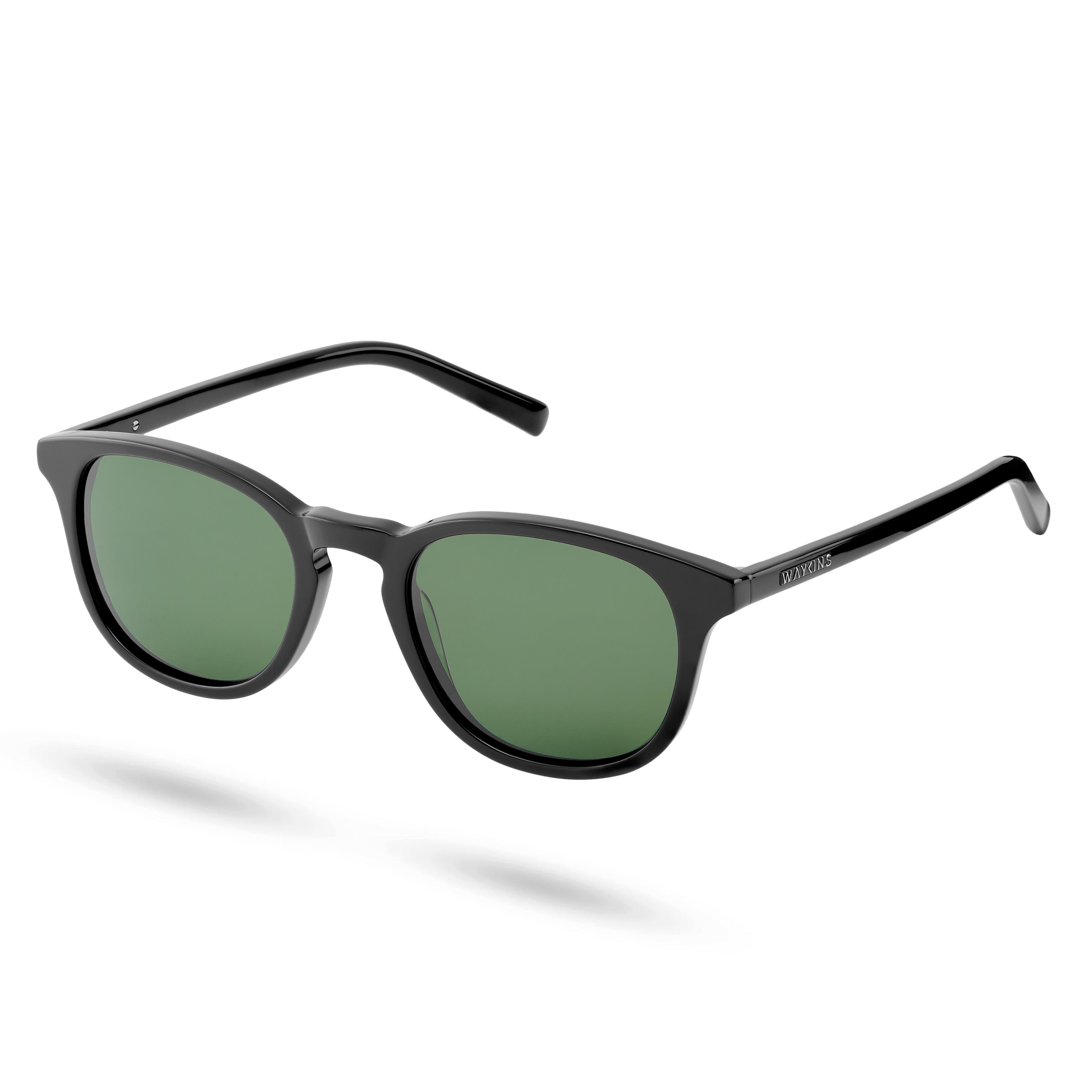 Čierne polarizačné slnečné okuliare Wilder Thea so zelenými šošovkami