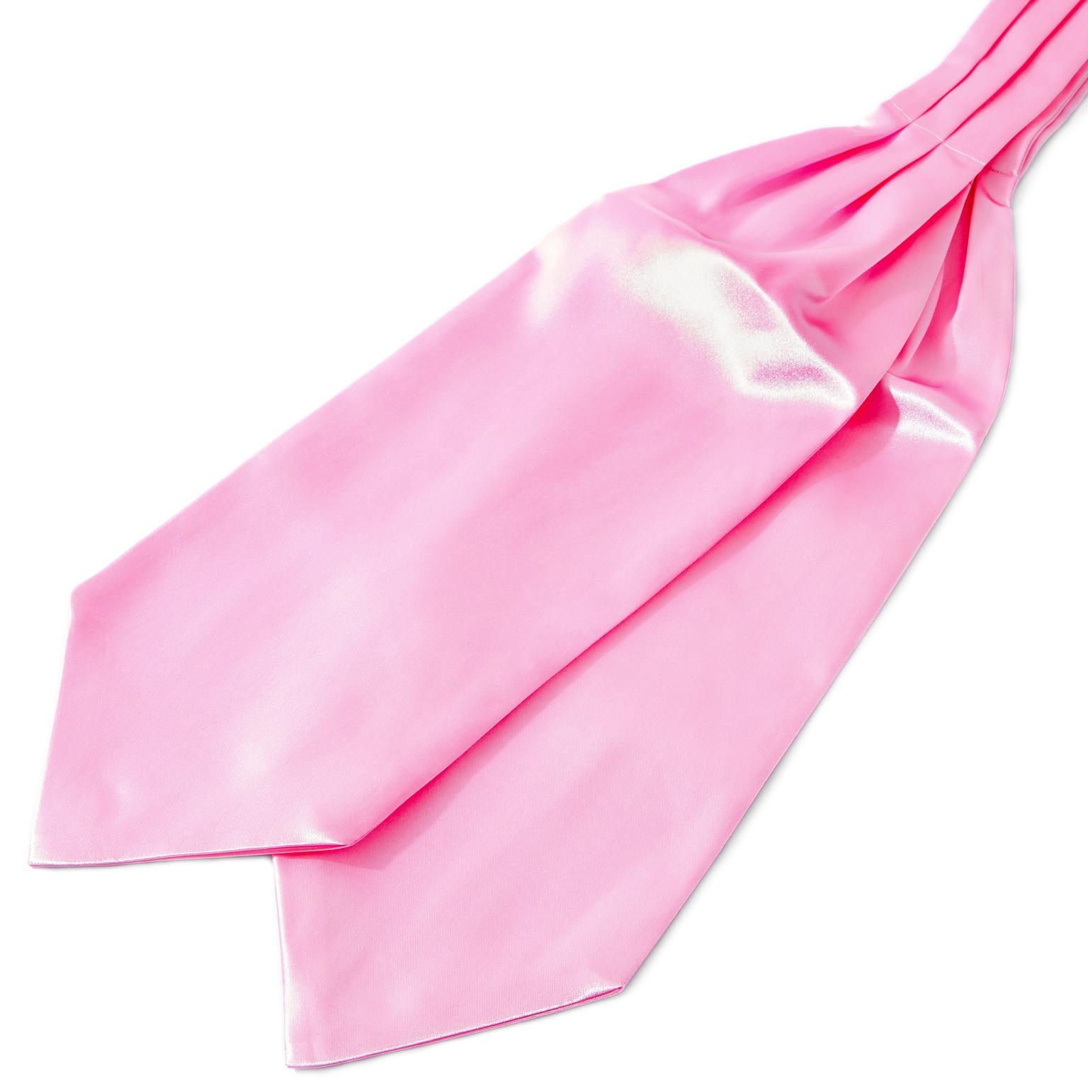 Cravate unie rose bébé brillant Cravate unie rose bébé brillant