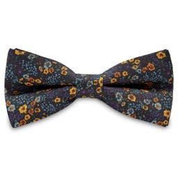Boho | Navy Blue Floral Silk Pre-Tied Bow Tie