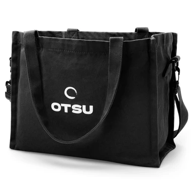 Otsu – Mittelgroße schwarze Baumwolltasche Otsu – Mittelgroße schwarze Baumwolltasche