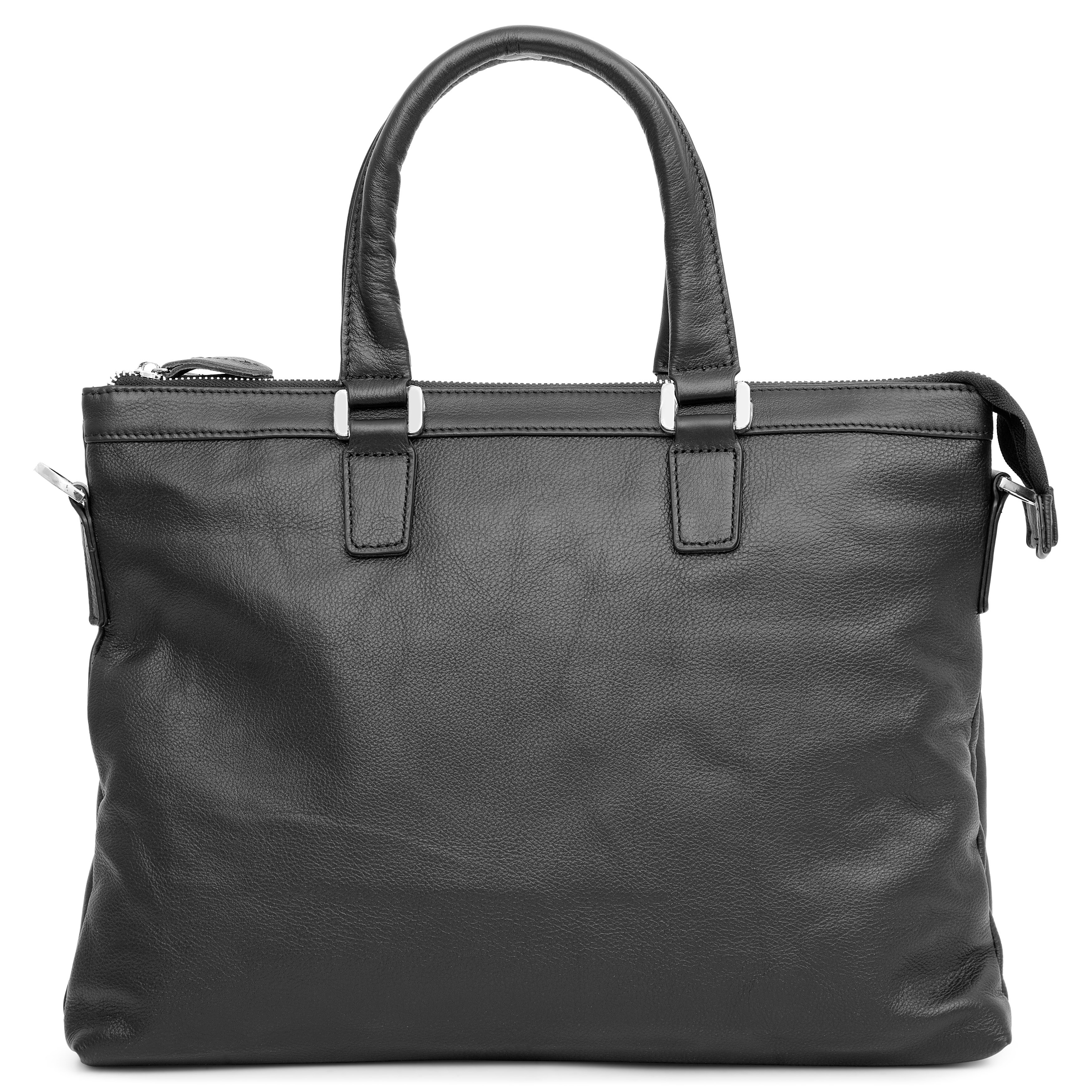 Grab & Go Svart Delton Läderväska - 5