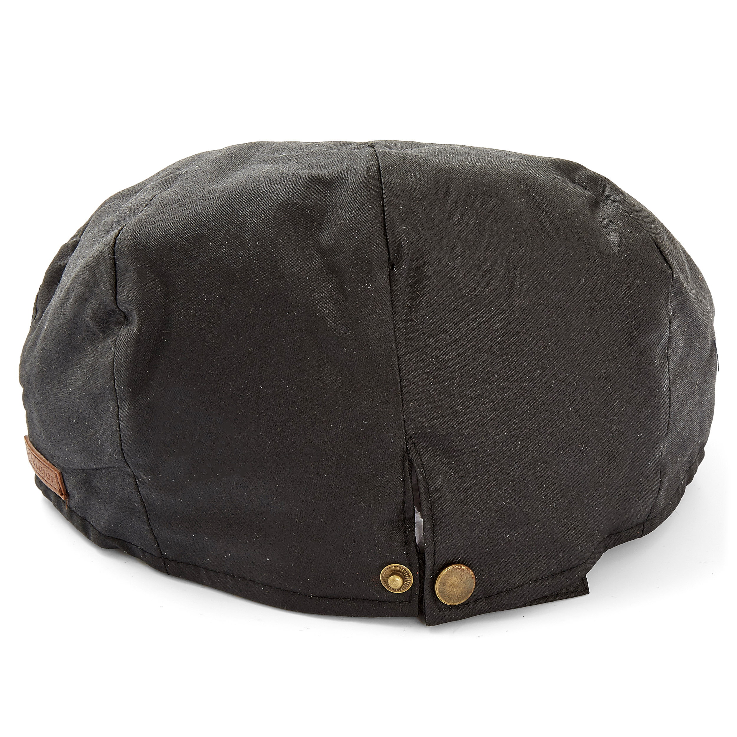 Schwarze Canvas Schiebermütze - 2