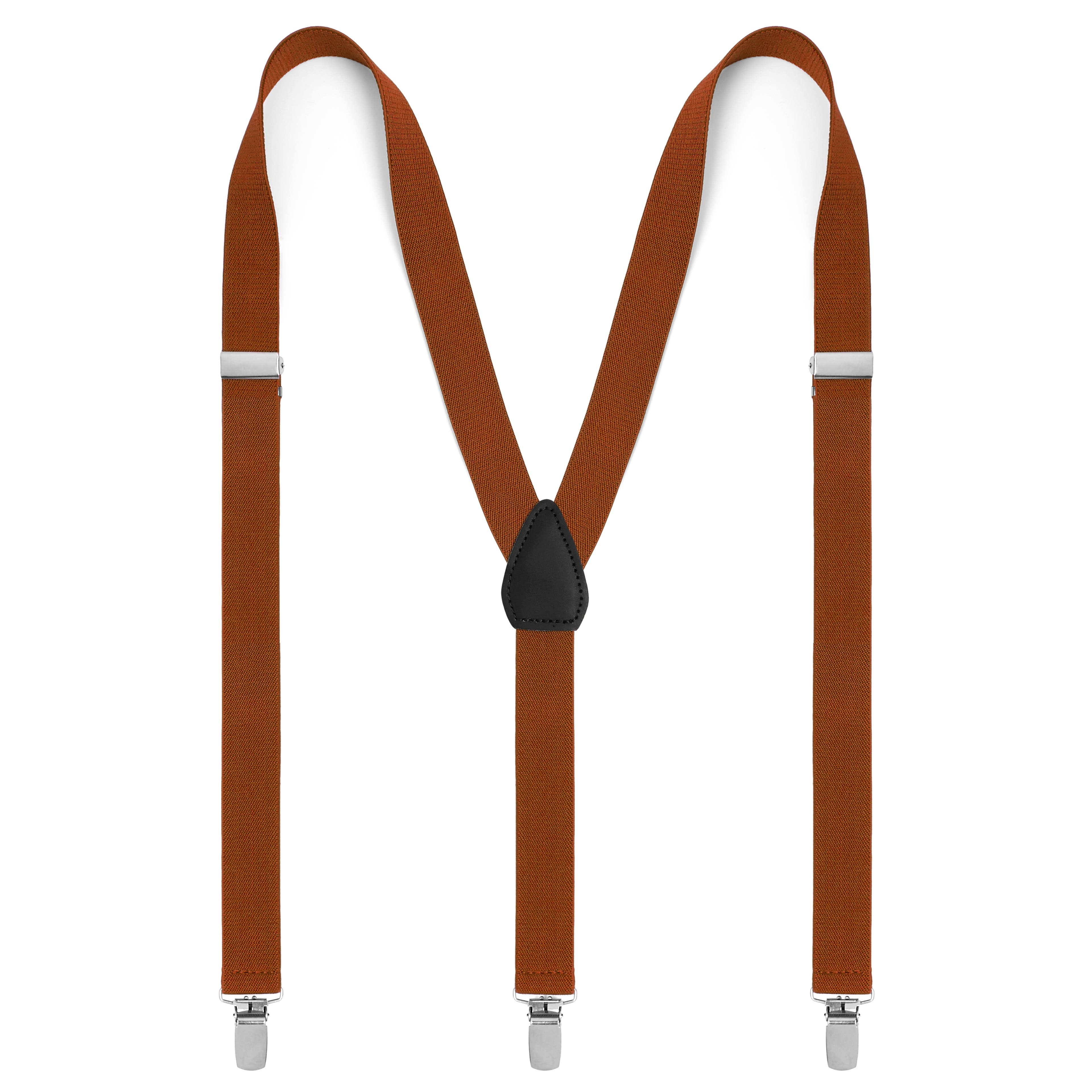 Brown Slim Clip-On Suspenders