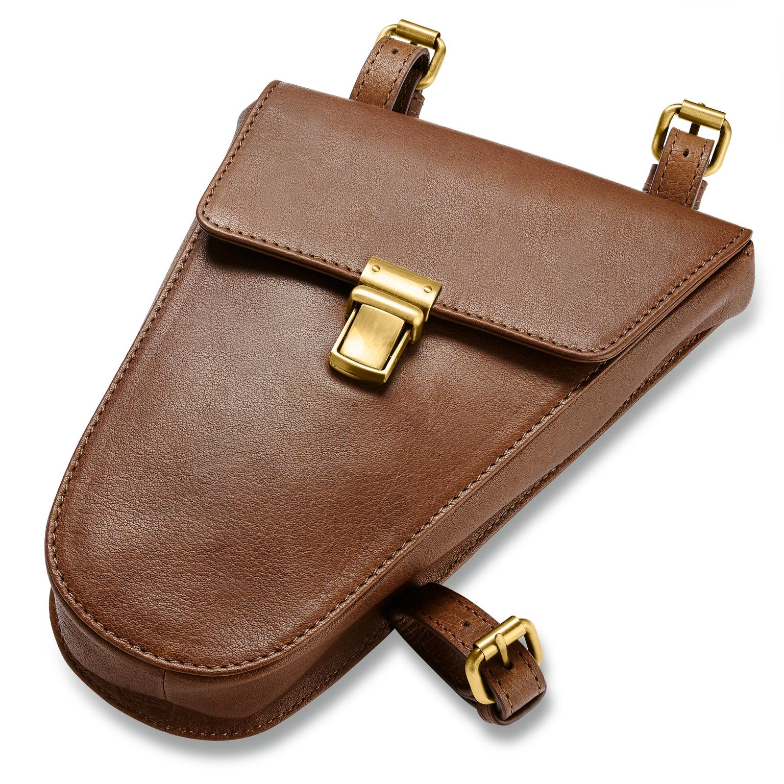 Geantă pentru șaua bicicletei | Piele integrală maro închis de bivol Geantă pentru șaua bicicletei | Piele integrală maro închis de bivol