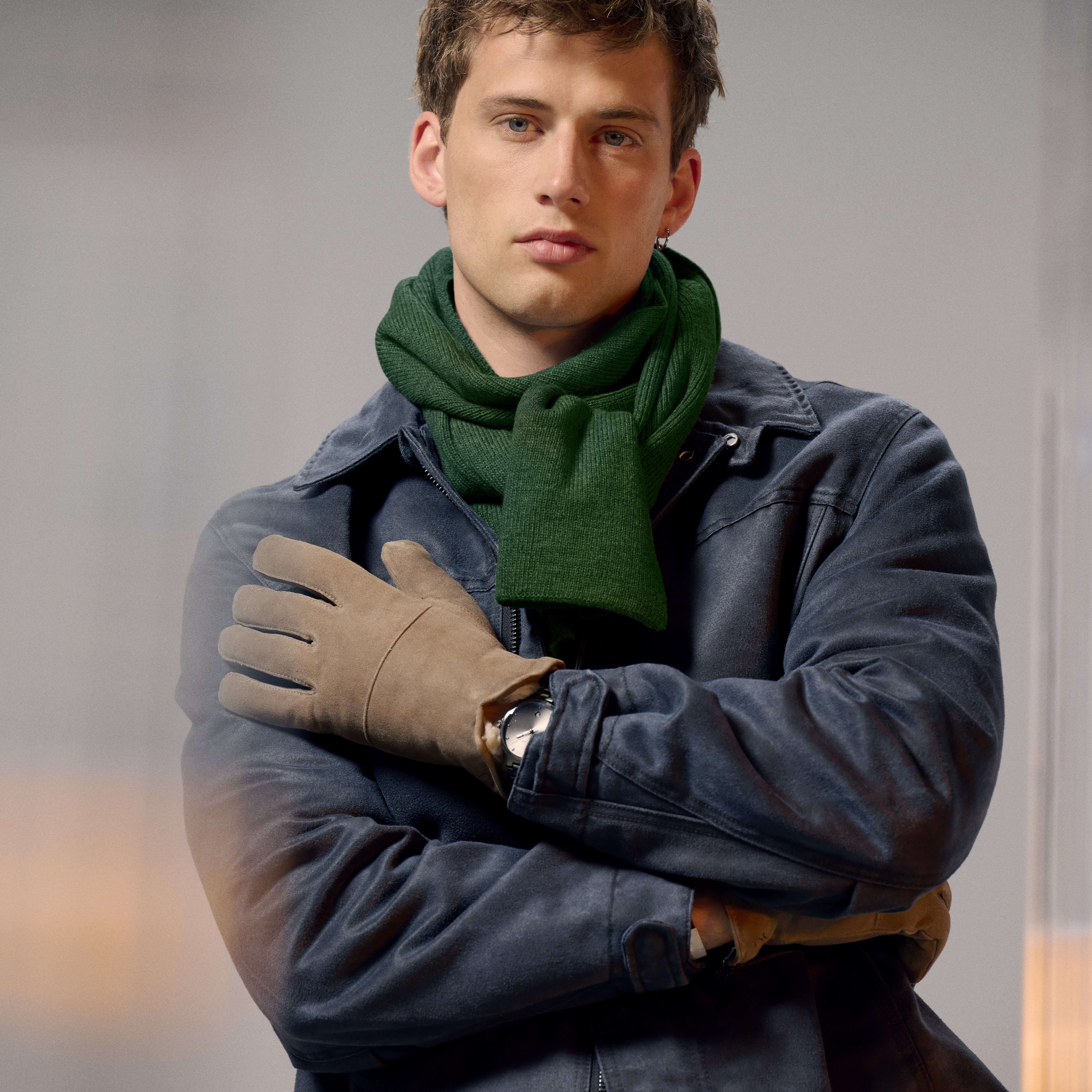 Baltic | Écharpe verte en Acrylique à Mailles fines - 2