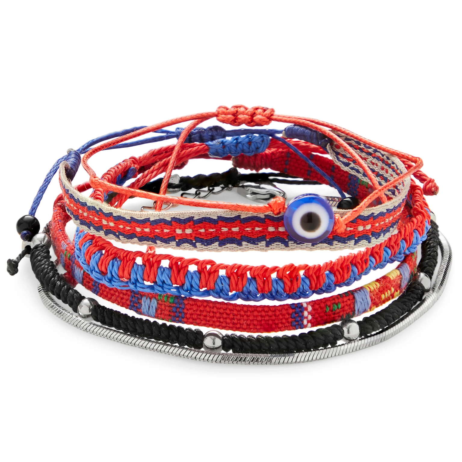 Amalfi | Catania conjunto de 6 pulseras rojo lava Amalfi | Catania conjunto de 6 pulseras rojo lava