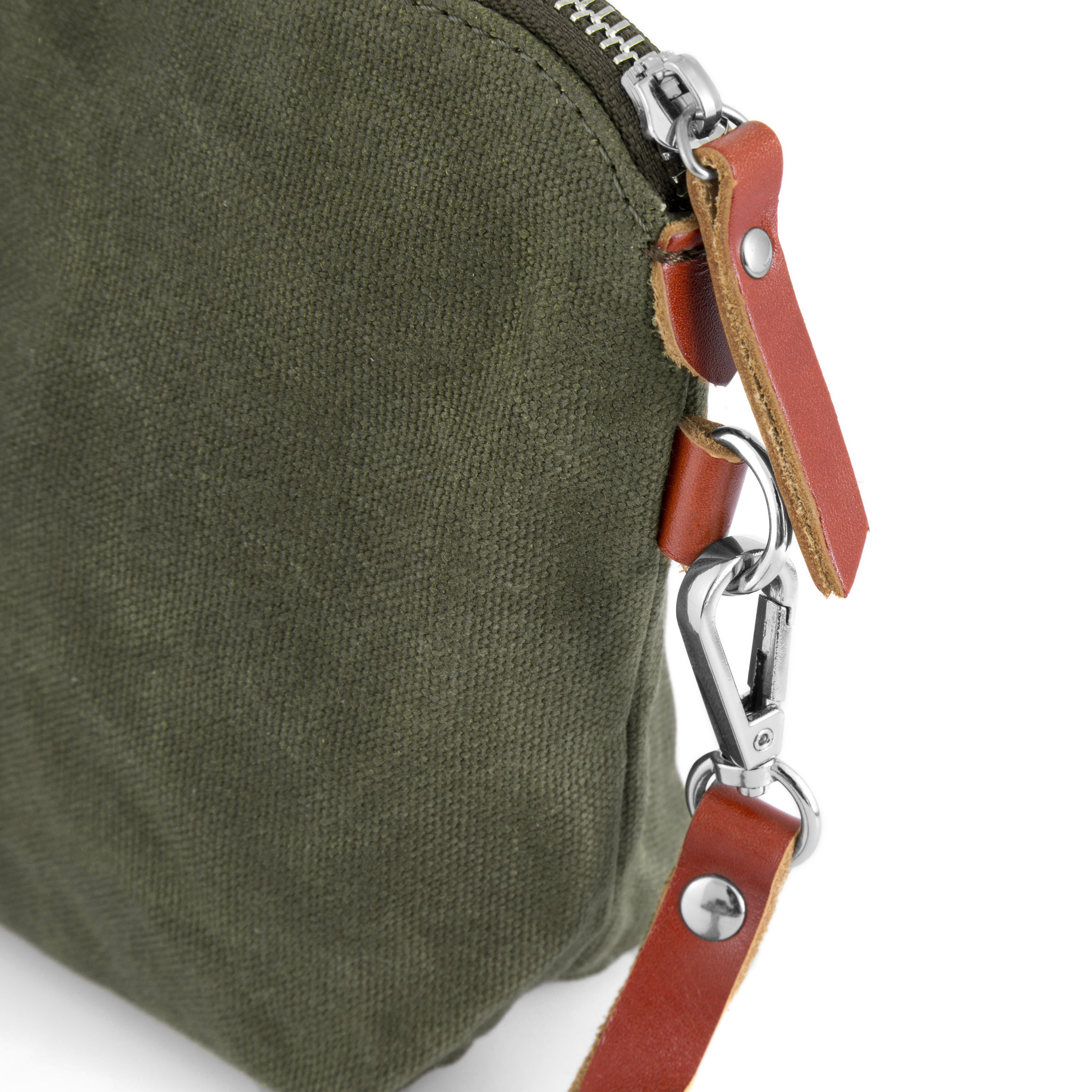 Olivengrøn Drexel Voksbehandlet Kanvastoilettaske - 3