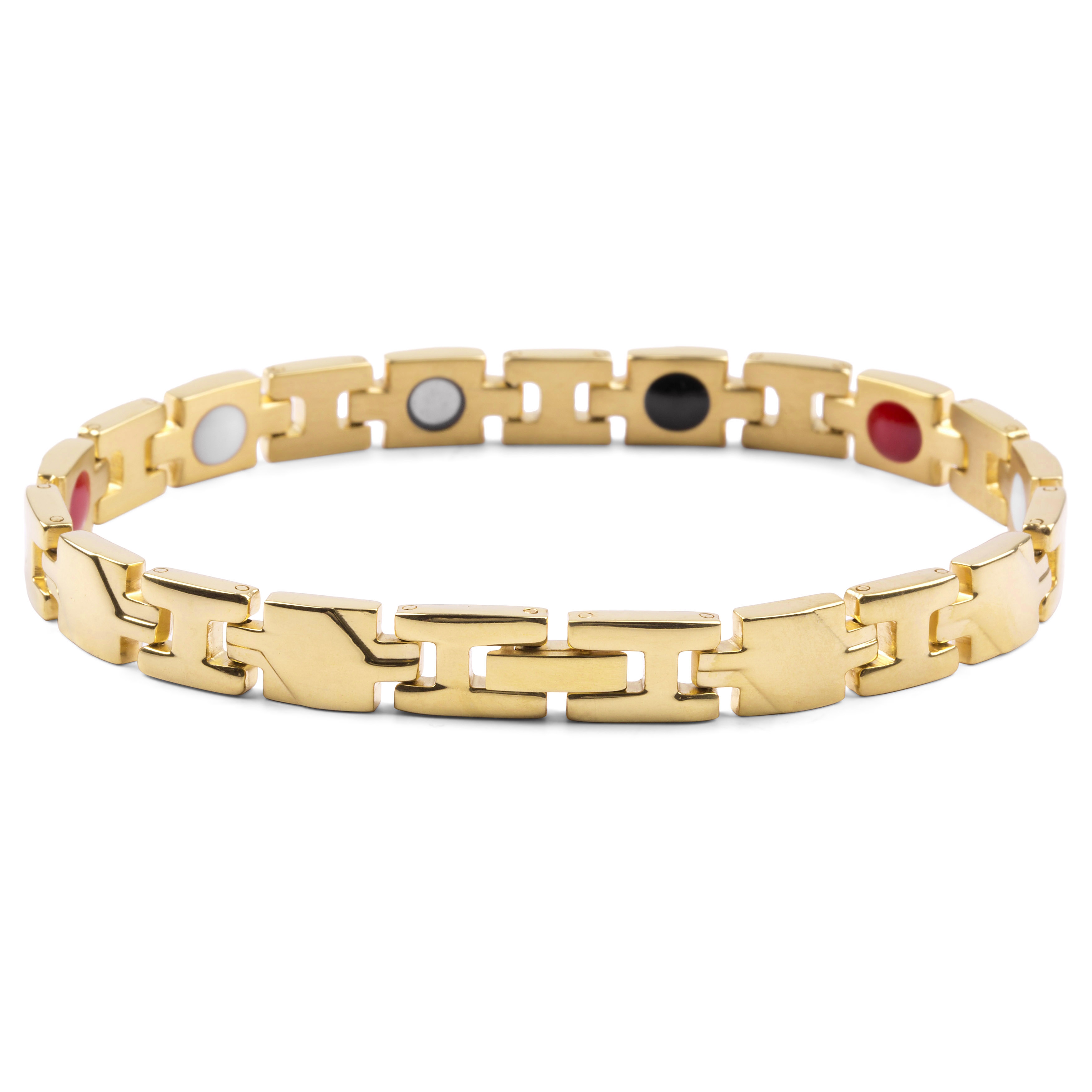 Gold-Tone Titanium Link Chain Bracelet - 4